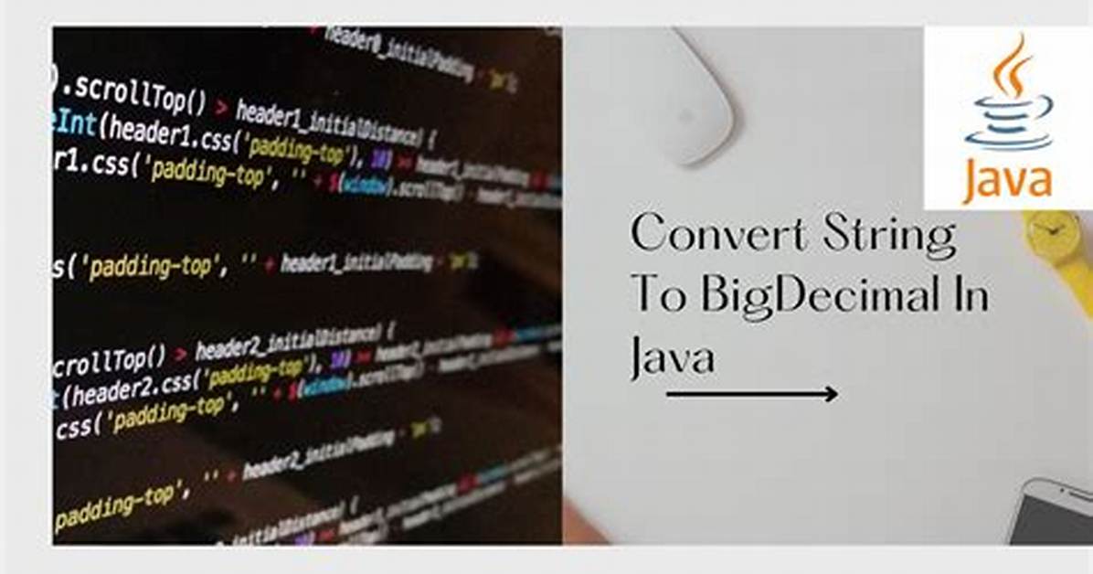 Convert String to Bigdecimal in Java