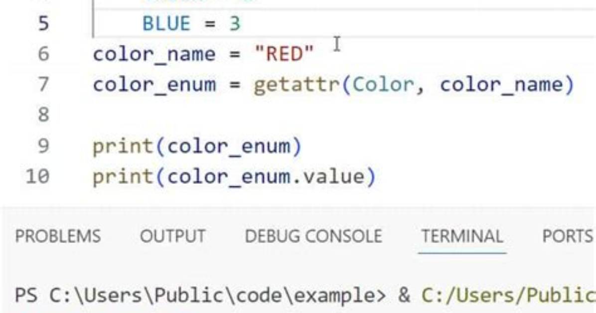 Convert String to Enum in Python