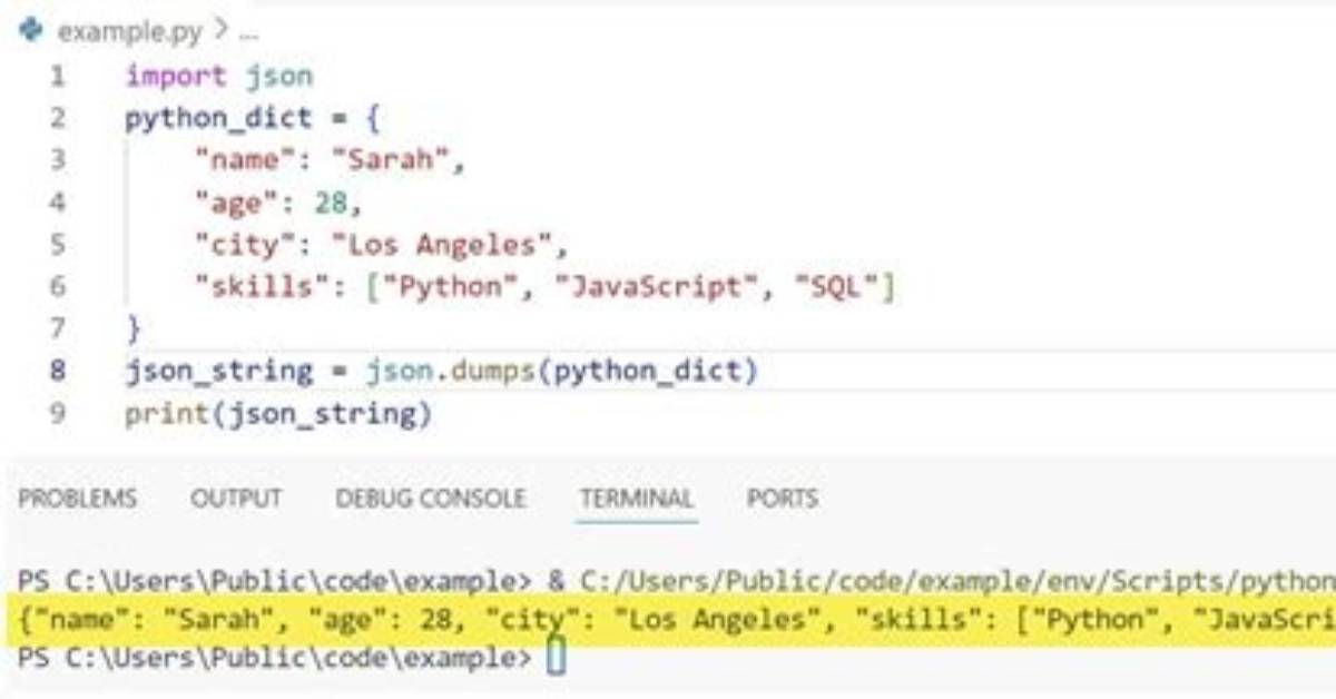 Convert String to Json in Python?