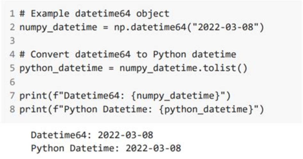 Convert String to Numpy Datetime64 Dtype