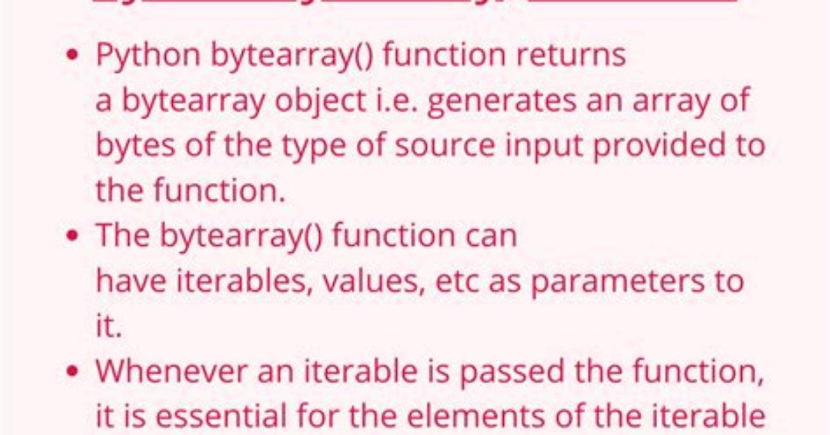 Converting a Float to Bytearray