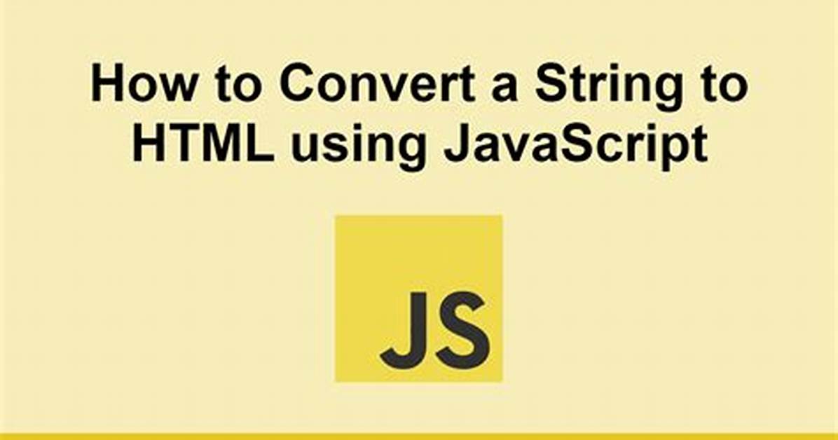 Converting a Javascript String to a Html Object [Duplicate]