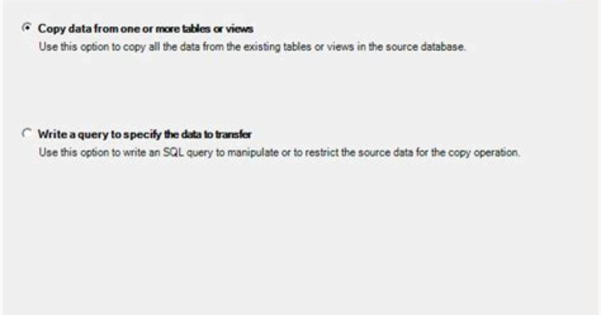 Copy Tables from One Database to Another in Sql Server