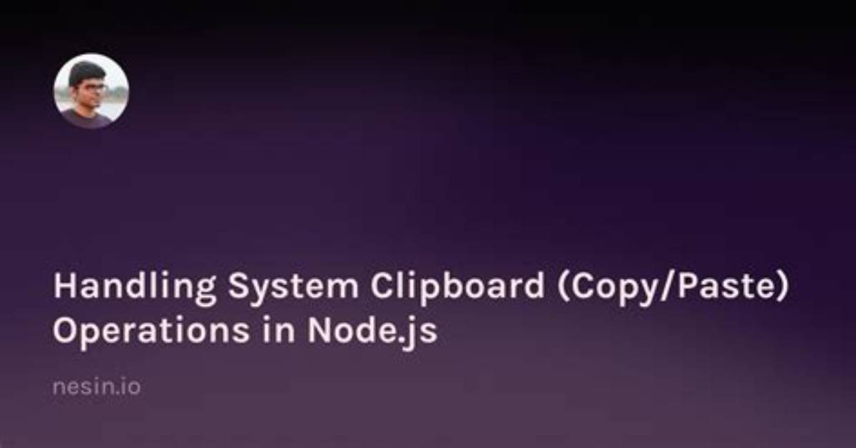 Copy to Clipboard in Node. Js?