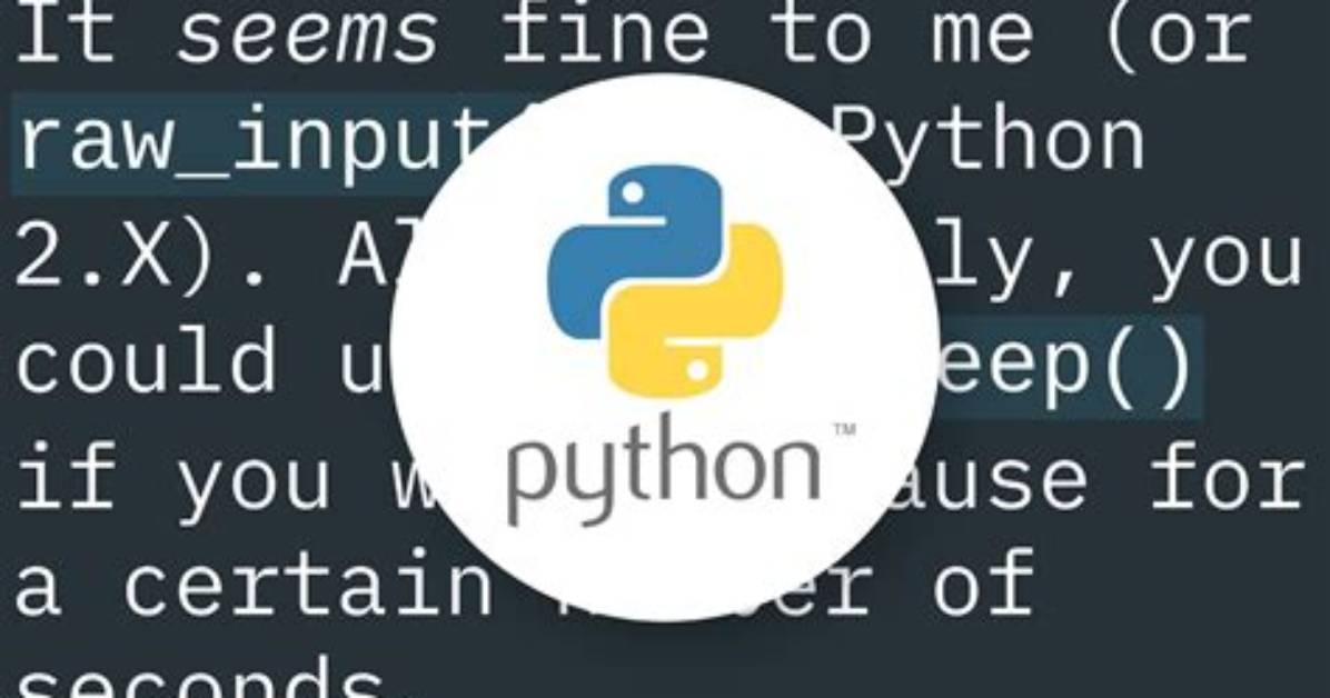 Correct Way to Pause a Python Program
