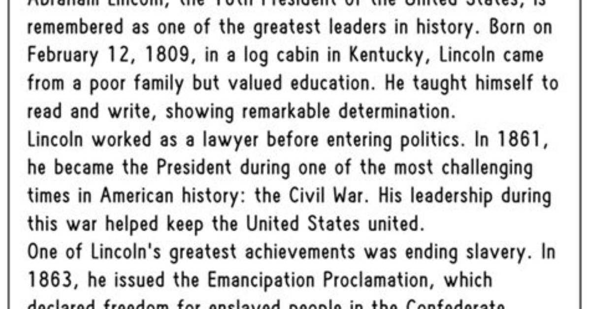 Could Abraham Lincoln Read and Write?