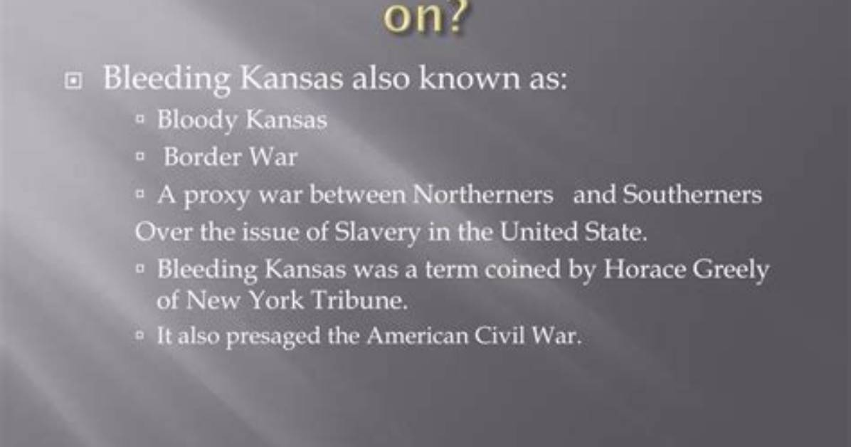 Could Bleeding Kansas Have Been Avoided?