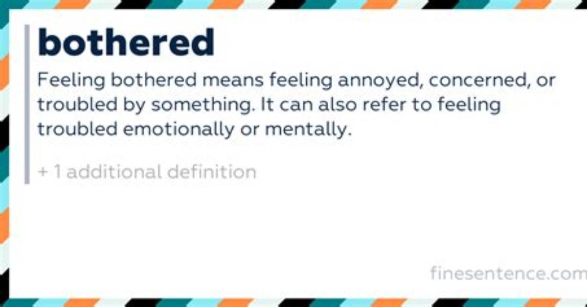 Could Not Be Bothered Meaning?