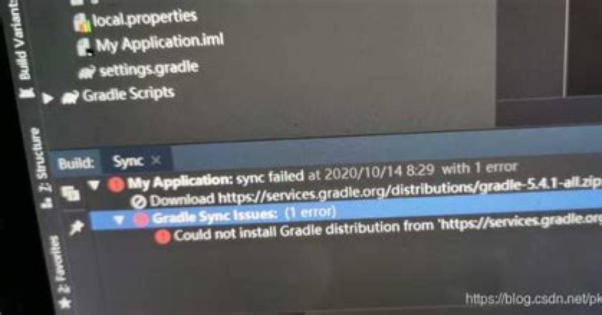 Could Not Install Gradle Distribution from 'Https: //Services. Gradle. Org/Distributions/Gradle-5.4.1-All. Zip'