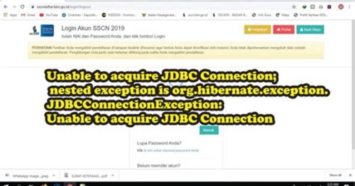 Could Not Open Jdbc Connection, Unable to Get Managed Connection for Java During Load Test