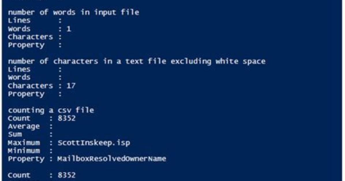 Count Characters in Powershell