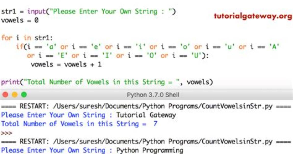 Count Vowels in String Python