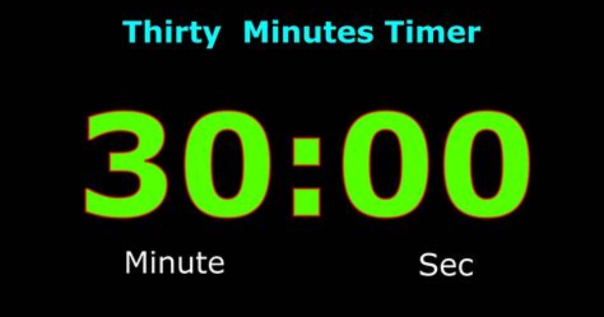 Countdown Timer Every Hour but on 30 Minute Marks