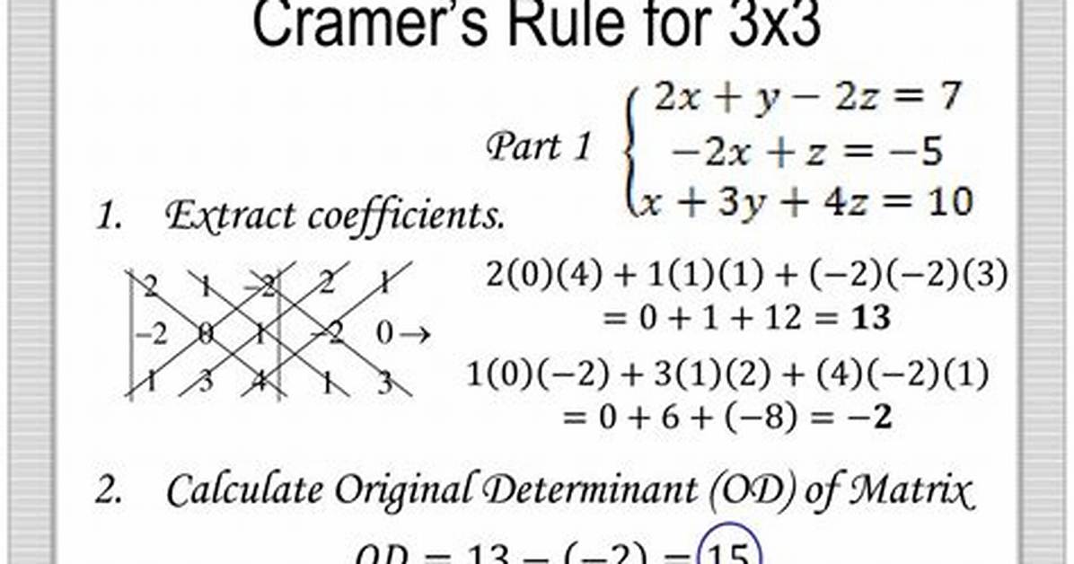 Cramer Rule 3×3