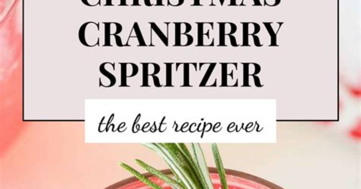 Cranberry Basil Spritzer Recipe