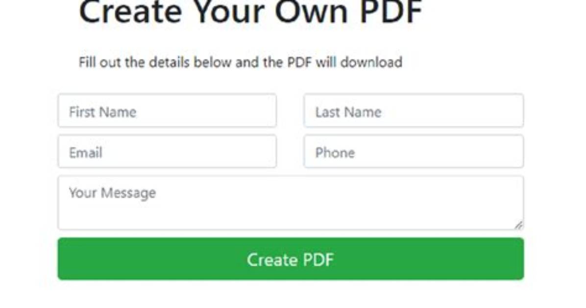 Create Pdf File Using Php