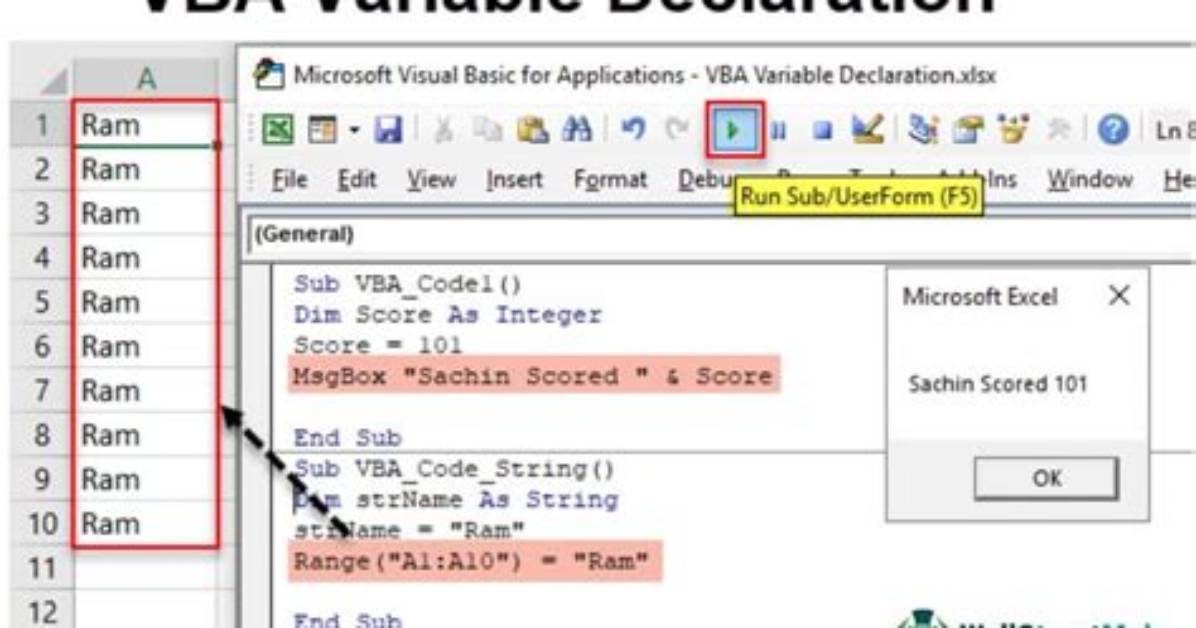 Create View - Declare a Variable