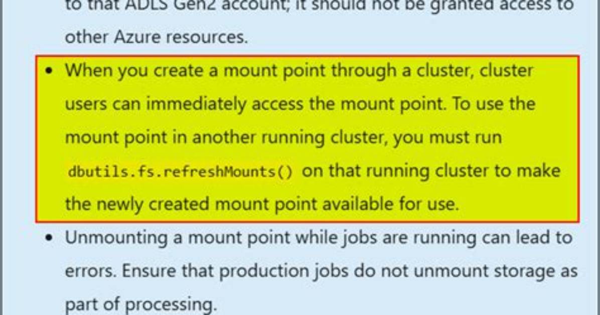 Creating a Mount Point If It Does Not Exist