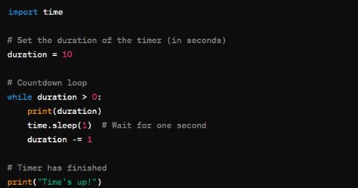 Creating a Timer in Python