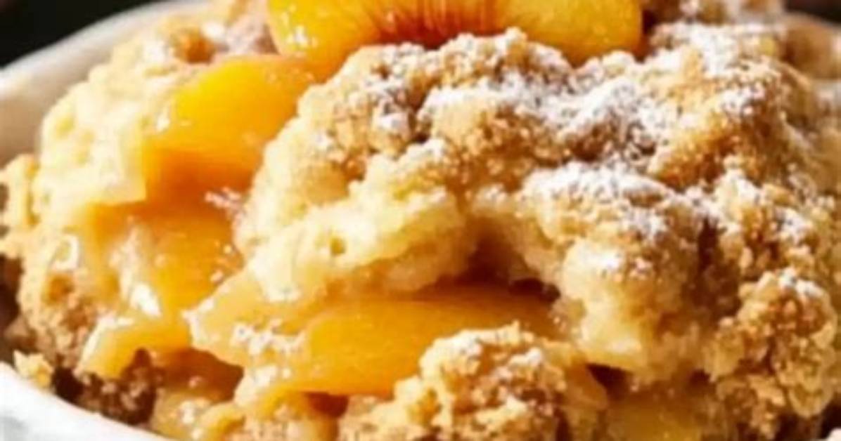 Crispy Peach Cobbler