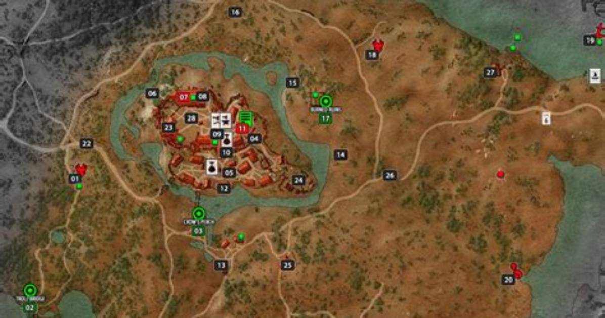 Crow's Perch South Map - the Witcher 3