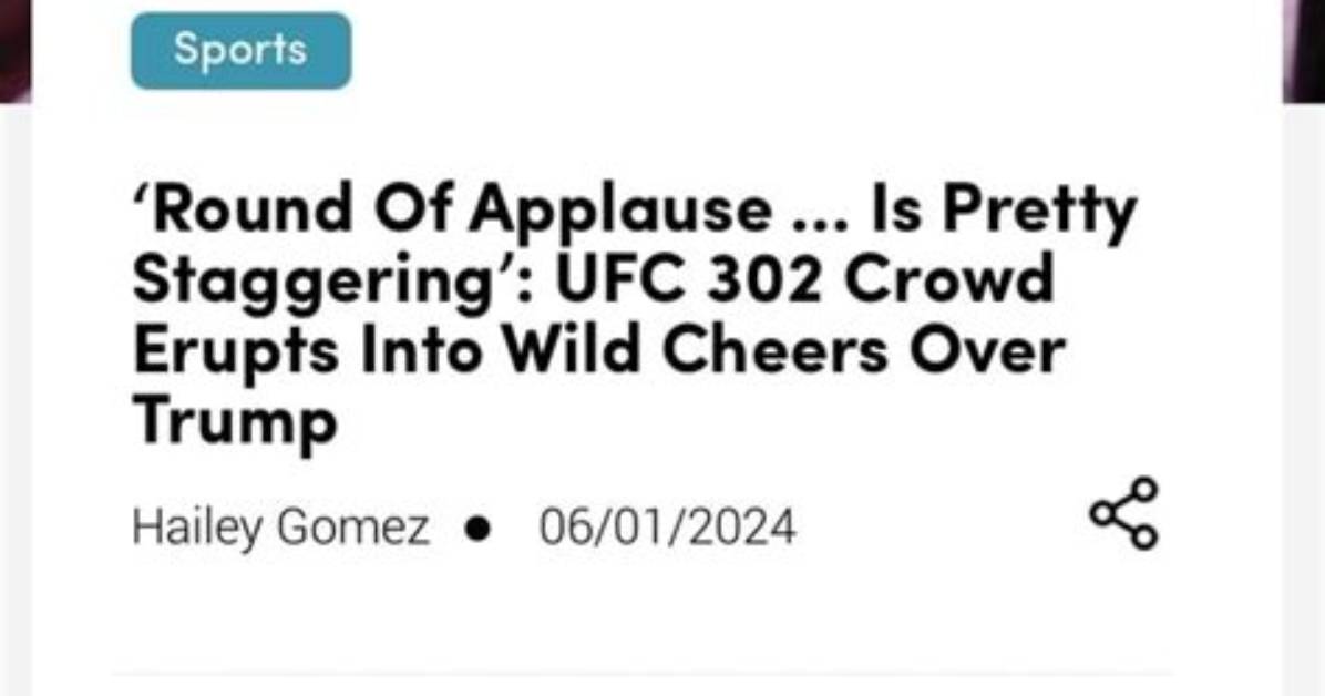 Crowd Erupts in Cheers as Donald Trump Makes Appearance at Ufc 264