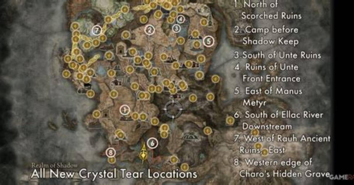 Crystal Tears, Elden Ring Points of Interest