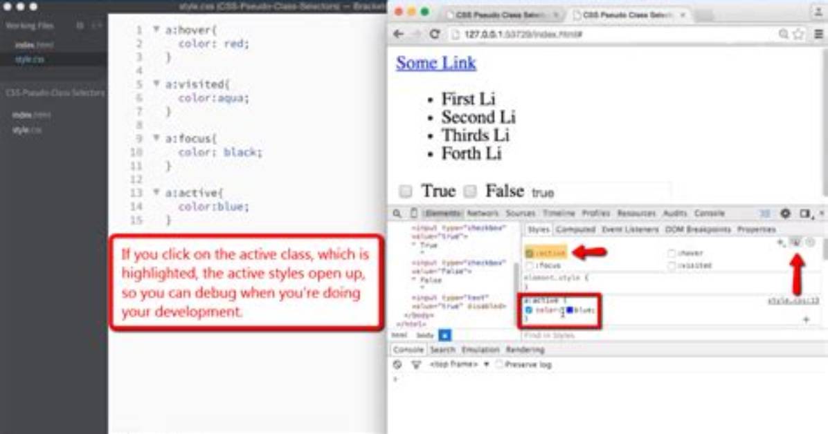 Css. Class a {} Not Working
