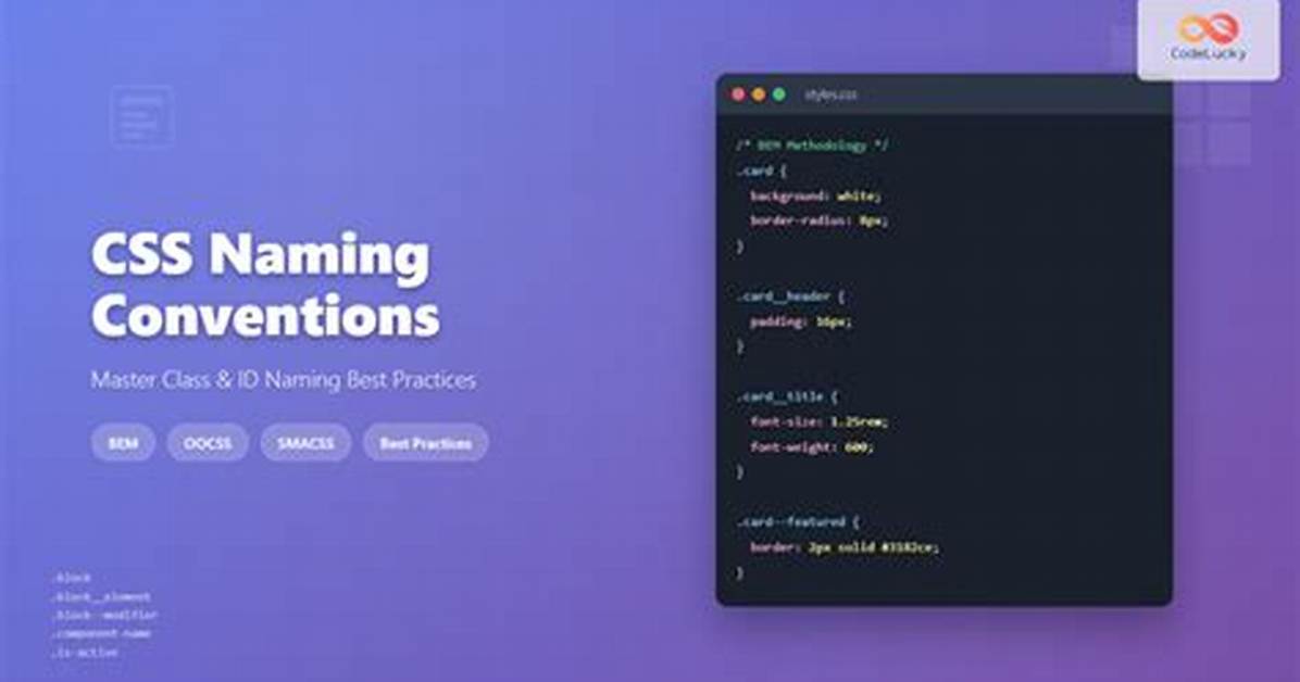 Css Class Naming Convention