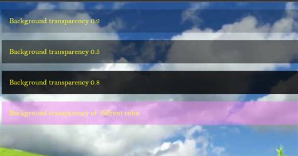 Css Opacity Only to Background Color, Not the Text on It? [Duplicate]