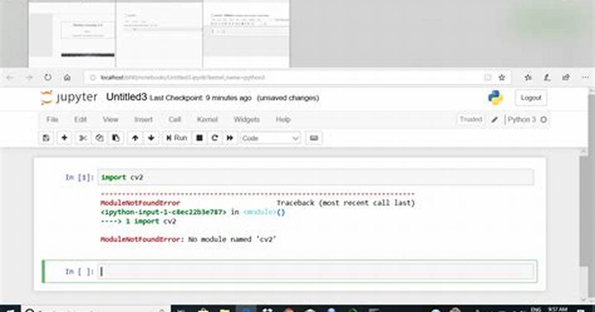 Cv2 Import Error on Jupyter Notebook