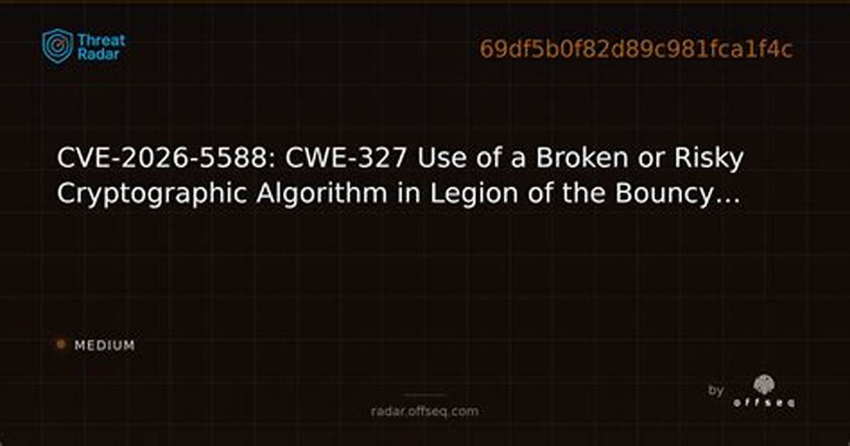 Cwe 327 (Broken or Risky Cryptographic Algorithm) on Decrypting