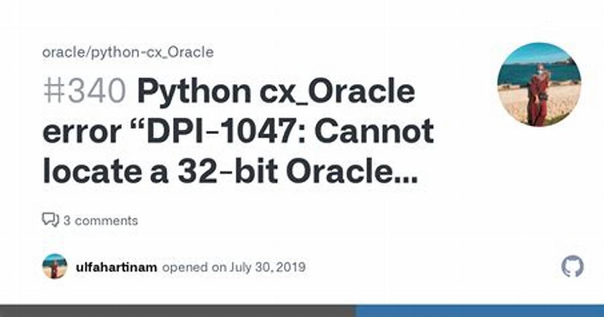 Cx_Oracle Error. Dpi-1047: Cannot Locate a 64-Bit Oracle Client Library