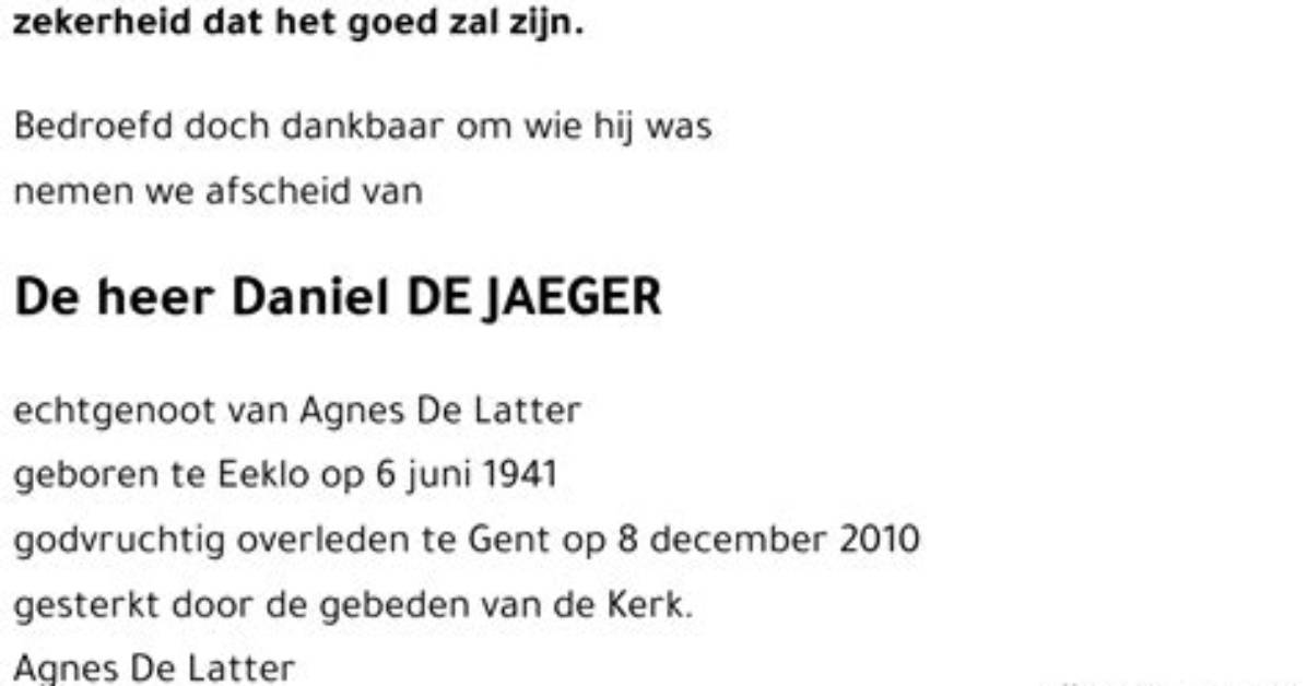 Daniel De Jaeger Net Worth
