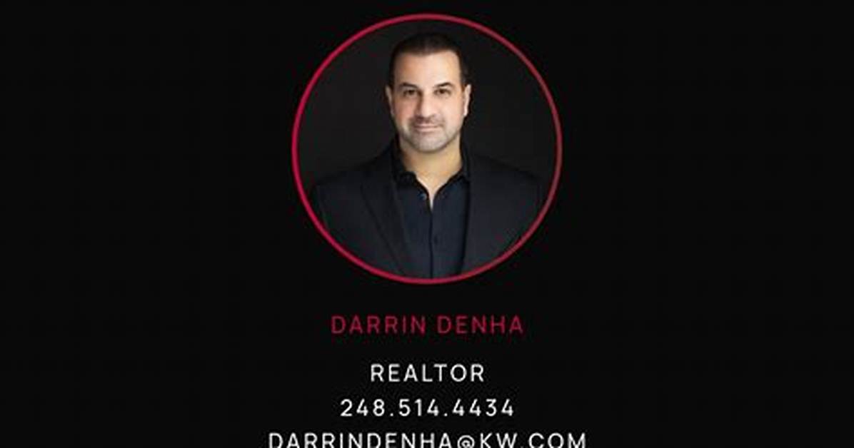 Darrin Denha, Esteemed Southfield Mi, Birmingham Kw Domain Real Estate Agent, Passes Away