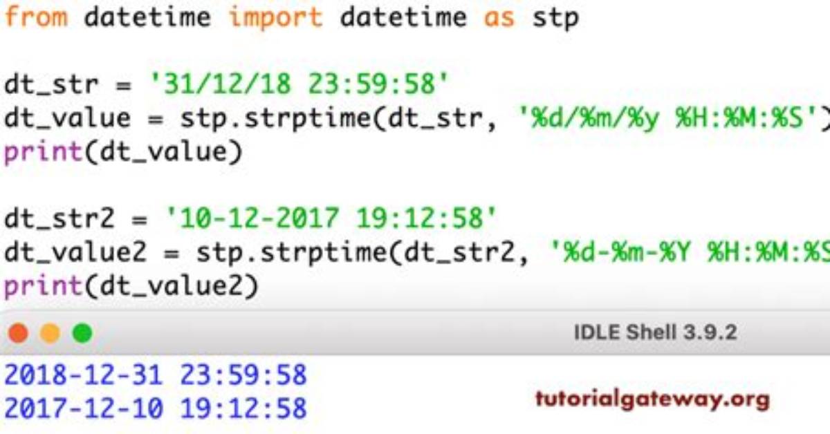 Datetime Strptime in Python