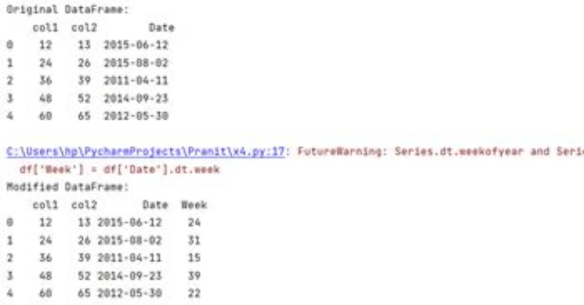 'Datetimeproperties' Object Has No Attribute 'Isocalendar'