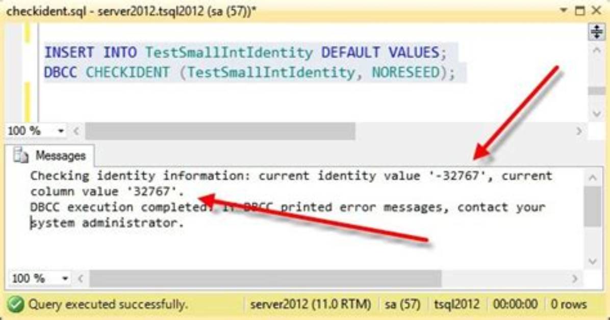 Dbcc Checkident Sets Identity to 0