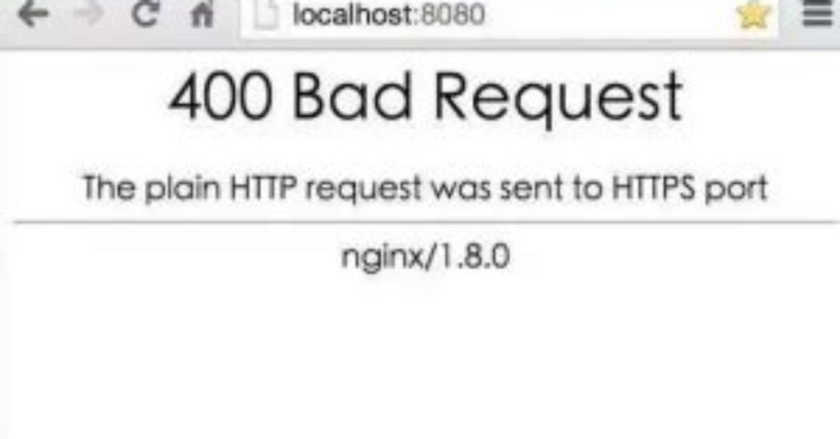 Dealing with Nginx 400 "The Plain Http Request Was Sent to Https Port" Error
