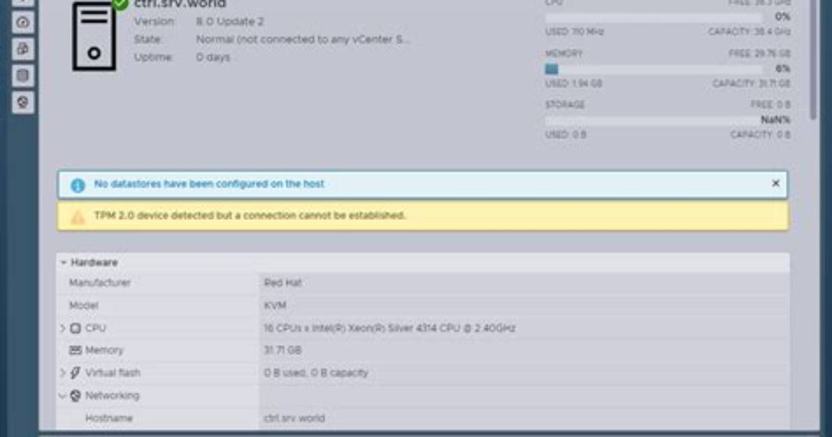 Defining Settings for Esxi Servers - Documentation for Truesight Server Automation 23.1
