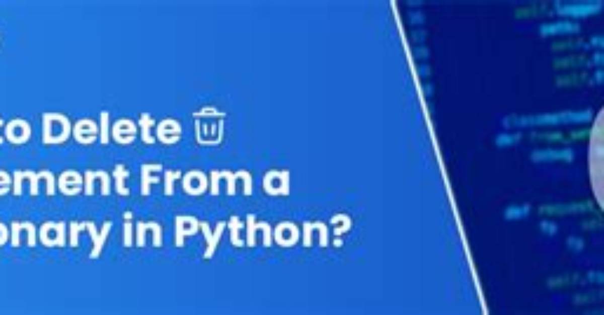 Delete an Element from a Dictionary