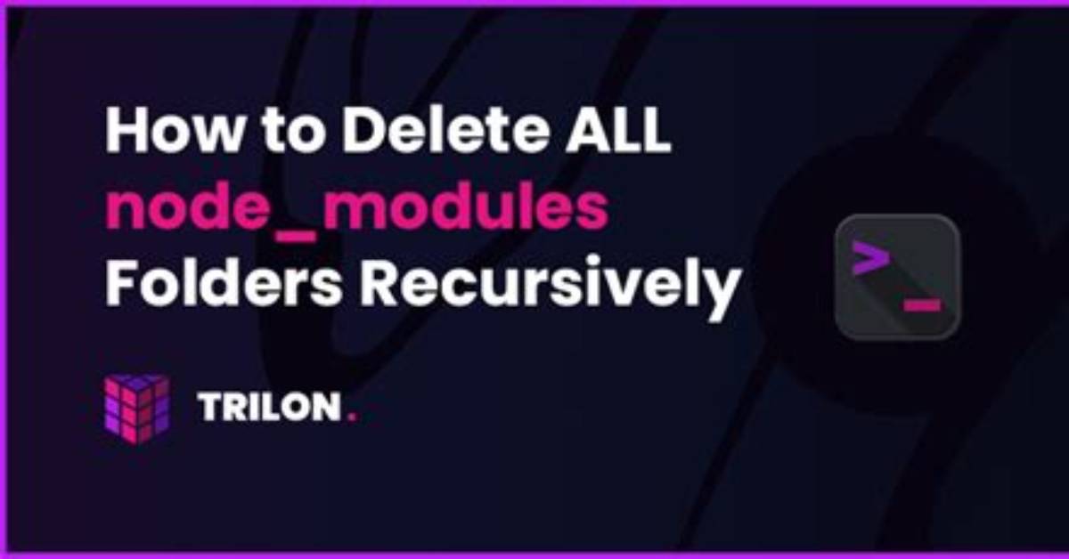 Delete Node_Modules Folder Recursively from a Specified Path Using Command Line