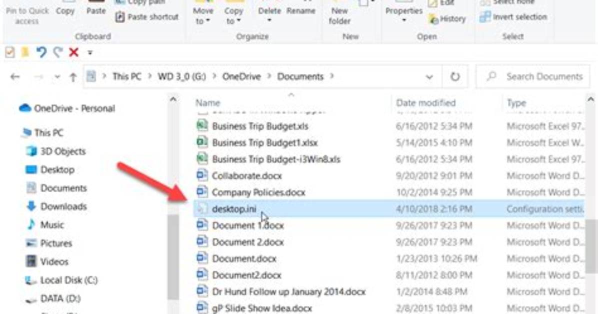 Deleted Desktop. Ini File Keeps Returning