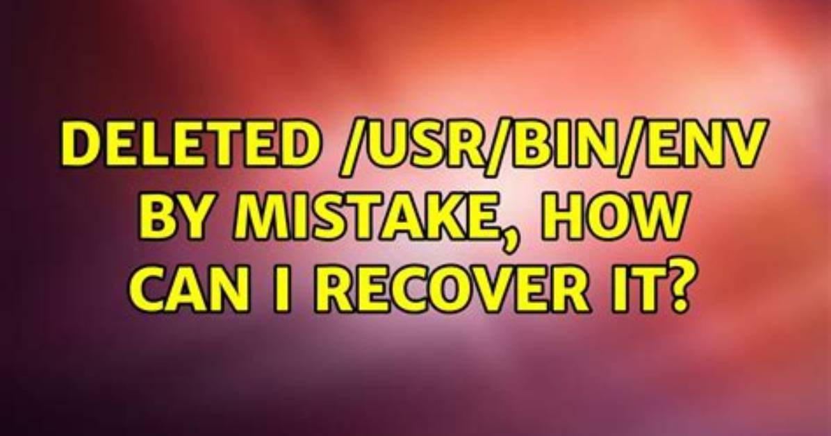 Deleted /Usr/Include by Mistake