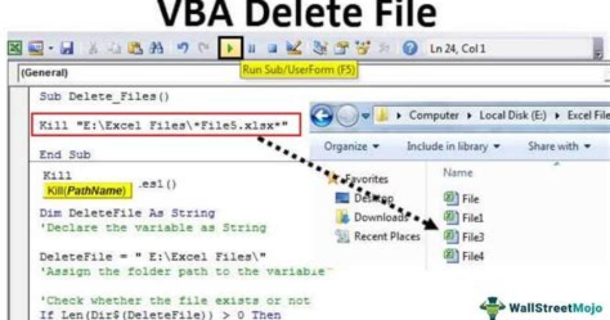 Deleting a File in Vba