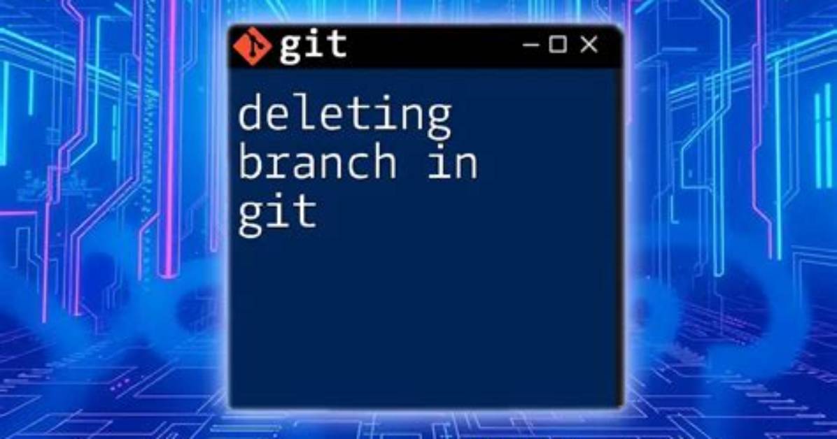 Deleting a Local Branch with Git