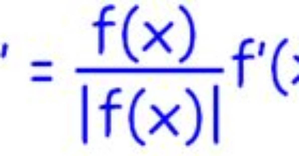Derivative of the Absolute Value Function