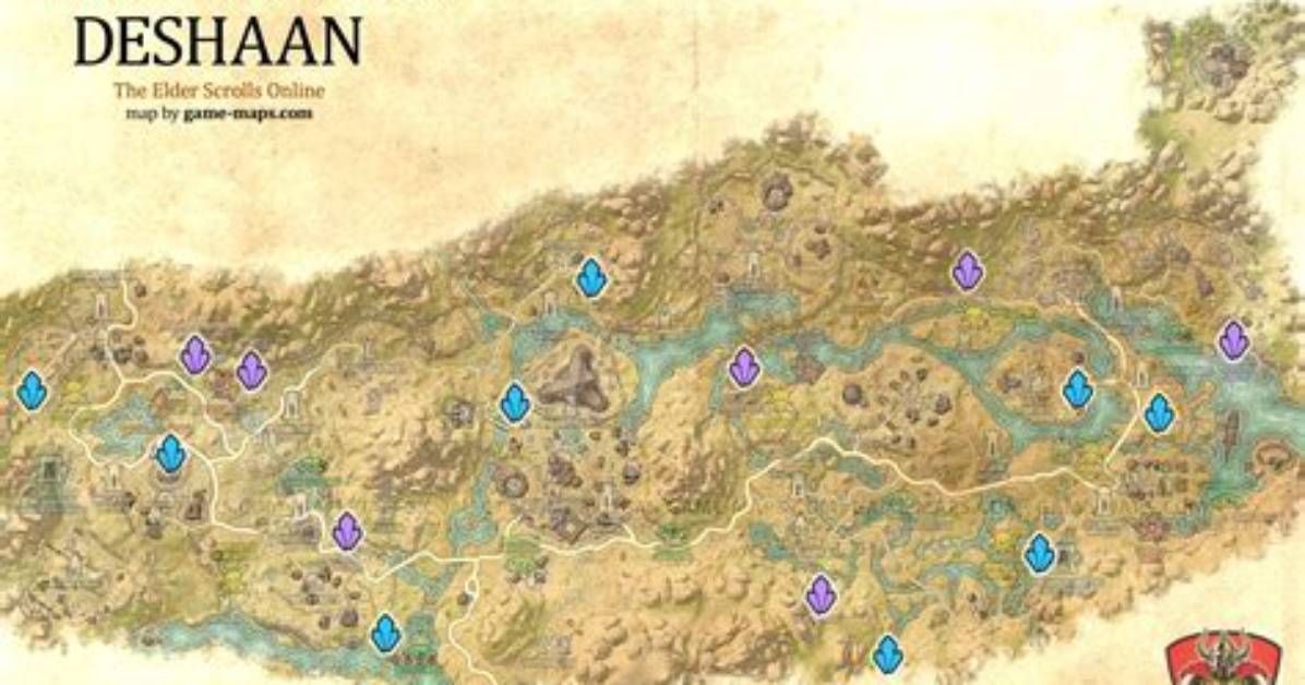 Deshaan Skyshards Location Map the Elder Scrolls Online (Eso)