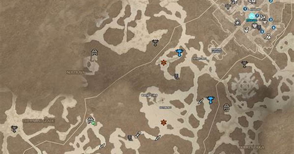 Desolate Highlands Map for Diablo 4