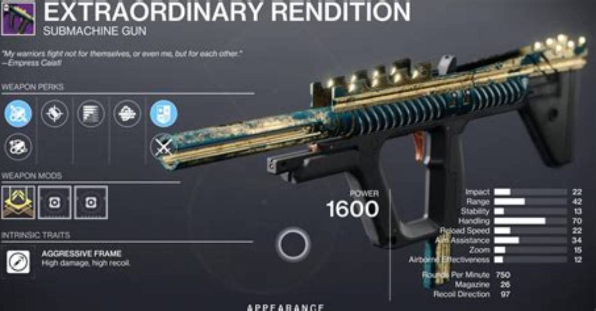 Destiny 2 Extraordinary Rendition - How to Get This Smg